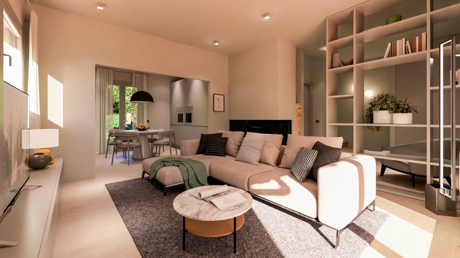 Salotto luminoso e moderno